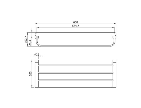 TOALLERO REPISA VERONA SATINADO ACERO INOX