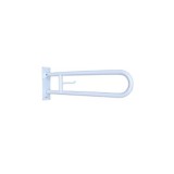 BARRA ABATIBLE INOX 80CM PLASTIFICADA BLANCA