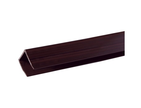PERFIL REMATE PVC U 2.06M MARRÓN CATRAL