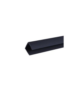 PERFIL REMATE PVC U 2.06M NEGRO CATRAL