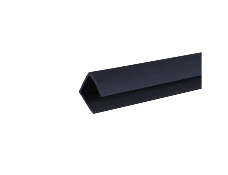 PERFIL REMATE PVC U 2.06M NEGRO CATRAL