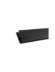 PERFIL UNIÓN PVC EN H 2,05M NEGRO PARA CERCADOS