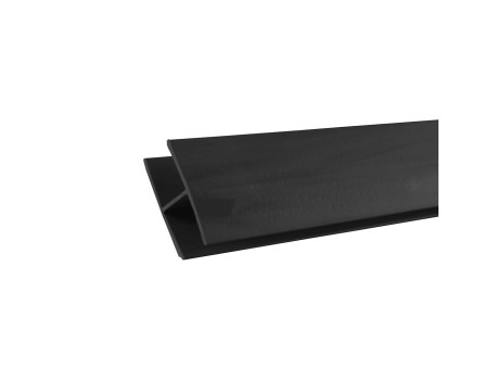 PERFIL UNIÓN PVC EN H 2,05M NEGRO PARA CERCADOS