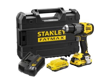 TALADRO PERCUTOR STANLEY FATMAX 80NM 20V 2 BATERIAS