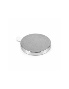IMÁN NEODIMIO ADHESIVO Ø19X2MM ACERO INOXIDABLE