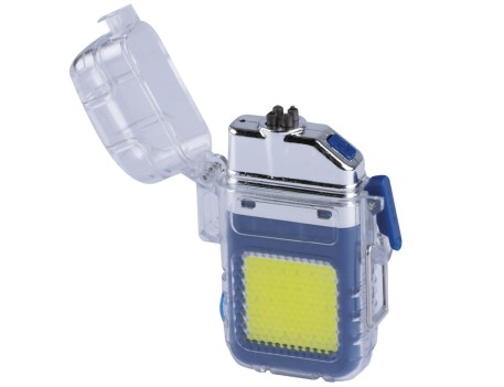 LINTERNA LED COB 2W CON MECHERO ELÉCTRICO USB