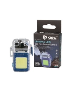 LINTERNA LED COB 2W CON MECHERO ELÉCTRICO USB 2