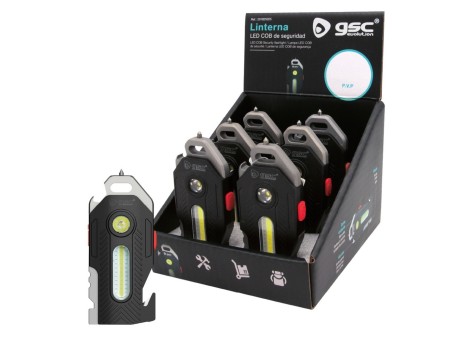 LINTERNA LED COB DE SEGURIDAD 10W 400LM GARSACO