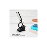 LINTERNA LED LECTURA AJUSTABLE CON PINZA 100LM