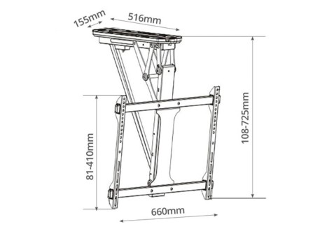 SOPORTE TECHO TV MOTORIZADO 32-70 ABATIBLE