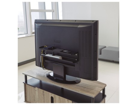 SOPORTE TRASERO ACCESORIOS TV CON ESTANTE