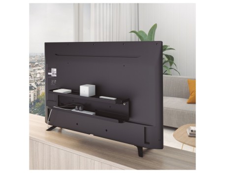 SOPORTE TRASERO ACCESORIOS TV CON ESTANTE