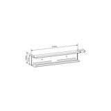 SOPORTE TRASERO ACCESORIOS TV CON ESTANTE