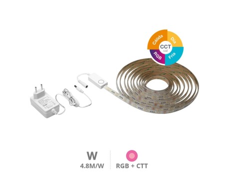 KIT TIRA LED 5M WIFI Y BLUETOOTH INTERIOR