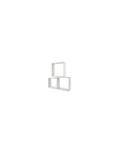 TRIPLE CUBO RECTO MDF 30-27-24CM BLANCO PARED