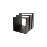 TRIPLE CUBO RECTO MDF 30-27-24CM NEGRO PARED