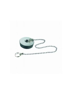 TAPÓN DESAGÜE PVC CUBIERTA INOX CON CADENA 250MM