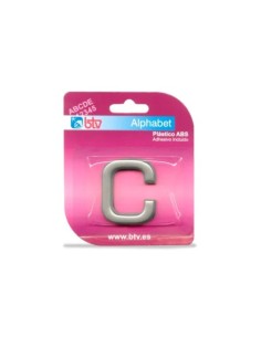 LETRA ADHESIVA C ABS PLATA 40MM BTV