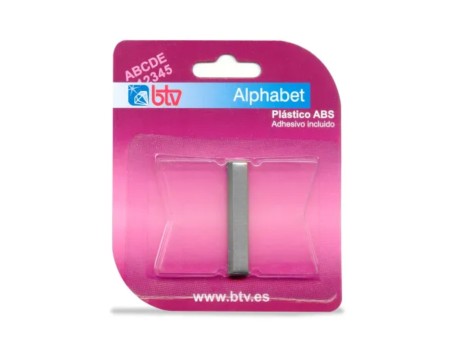 LETRA I ADHESIVA ABS PLATEADA 40MM SEÑALIZACIÓN
