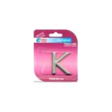 LETRA K ADHESIVA ABS ACABADO PLATA 40MM BTV