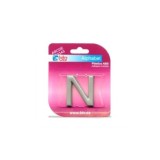 LETRA N ADHESIVA ABS ACABADO PLATA 40MM BTV