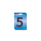 PLACA NÚMERO 5 ACERO INOXIDABLE 8.5CM BTV