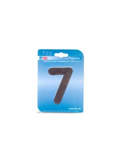 PLACA NÚMERO 7 ACERO INOXIDABLE 8.5CM BTV