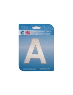 PLACA LETRA A ACERO INOXIDABLE 85MM BTV