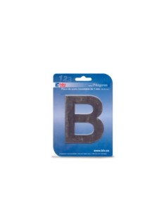 PLACA LETRA B ACERO INOXIDABLE 85MM BTV