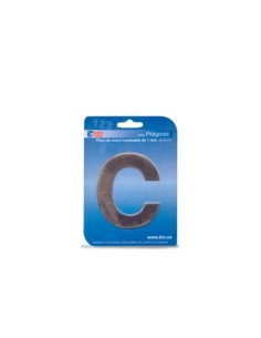 PLACA LETRA C ACERO INOXIDABLE 85MM BTV
