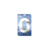 PLACA NÚMERO 0 ACERO INOXIDABLE 15.5CM BTV