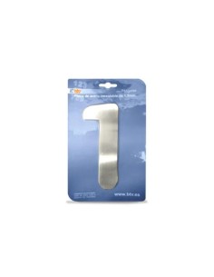 PLACA NÚMERO 1 ACERO INOXIDABLE 15.5CM BTV