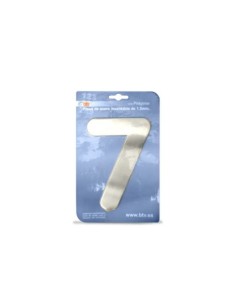 PLACA NÚMERO 7 ACERO INOXIDABLE 15,5CM BTV