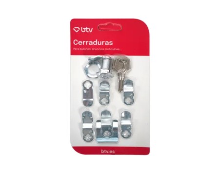 KIT CERRADURA Nº1 CROMADO PARA BUZONES BTV