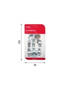 KIT CERRADURA Nº1 CROMADO PARA BUZONES BTV 2