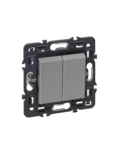 DOBLE CONMUTADOR EMPOTRAR ALUMINIO VALENA NEXT 2