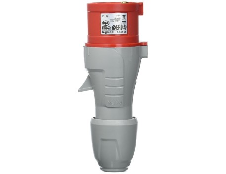 CLAVIJA INDUSTRIAL CEE 16A 3P+T 415V ROJA IP44 IK09