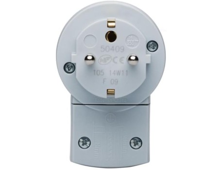 CLAVIJA CON INTERRUPTOR INCORPORADO 16A BLANCA