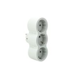 ADAPTADOR TRIPLE 3X2P+T 16A FRONTAL BLANCO LEGRAND