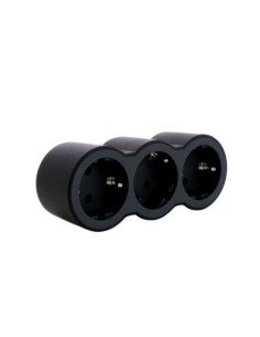 ADAPTADOR TRIPLE 3X2P+T 16A FRONTAL NEGRO LEGRAND