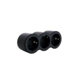 ADAPTADOR TRIPLE 3X2P+T 16A FRONTAL NEGRO LEGRAND