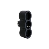 ADAPTADOR TRIPLE 3X2P+T 16A FRONTAL NEGRO LEGRAND