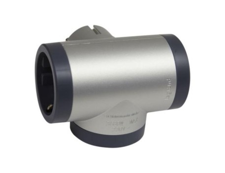 ADAPTADOR TRIPLE 3X2P+T 16A LATERAL ALUMINIO LEGRAND