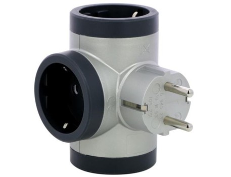 ADAPTADOR TRIPLE 3X2P+T 16A LATERAL ALUMINIO LEGRAND