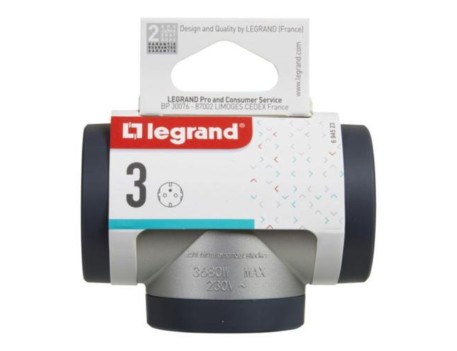 ADAPTADOR TRIPLE 3X2P+T 16A LATERAL ALUMINIO LEGRAND