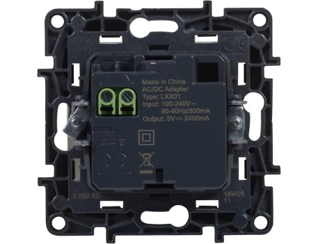 CARGADOR DOBLE USB BLANCO PARA MECANISMOS