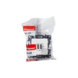 CARGADOR DOBLE USB BLANCO PARA MECANISMOS