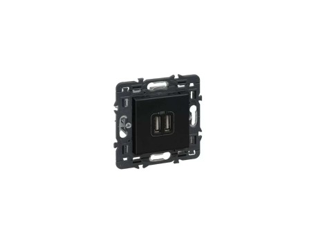 CARGADOR DOBLE USB 2.4A VALENA NEXT DARK LEGRAND