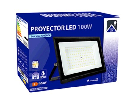 PROYECTOR LED SMD 50W 6000K NEGRO