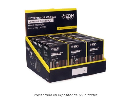 LINTERNA FRONTAL CON SENSOR COB 8W 280LM RECARGABLE